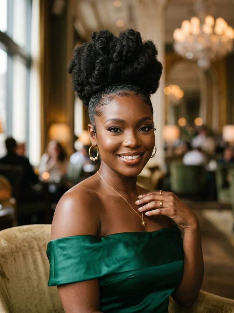 Afro Bun with Volume