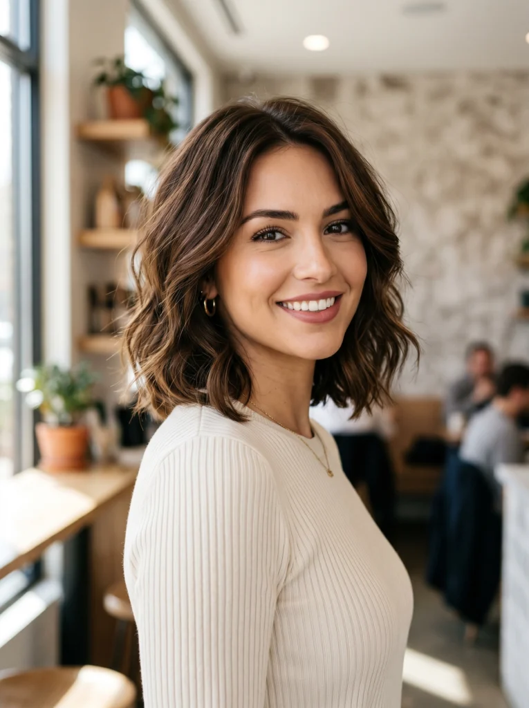  Layered Brunette Bob