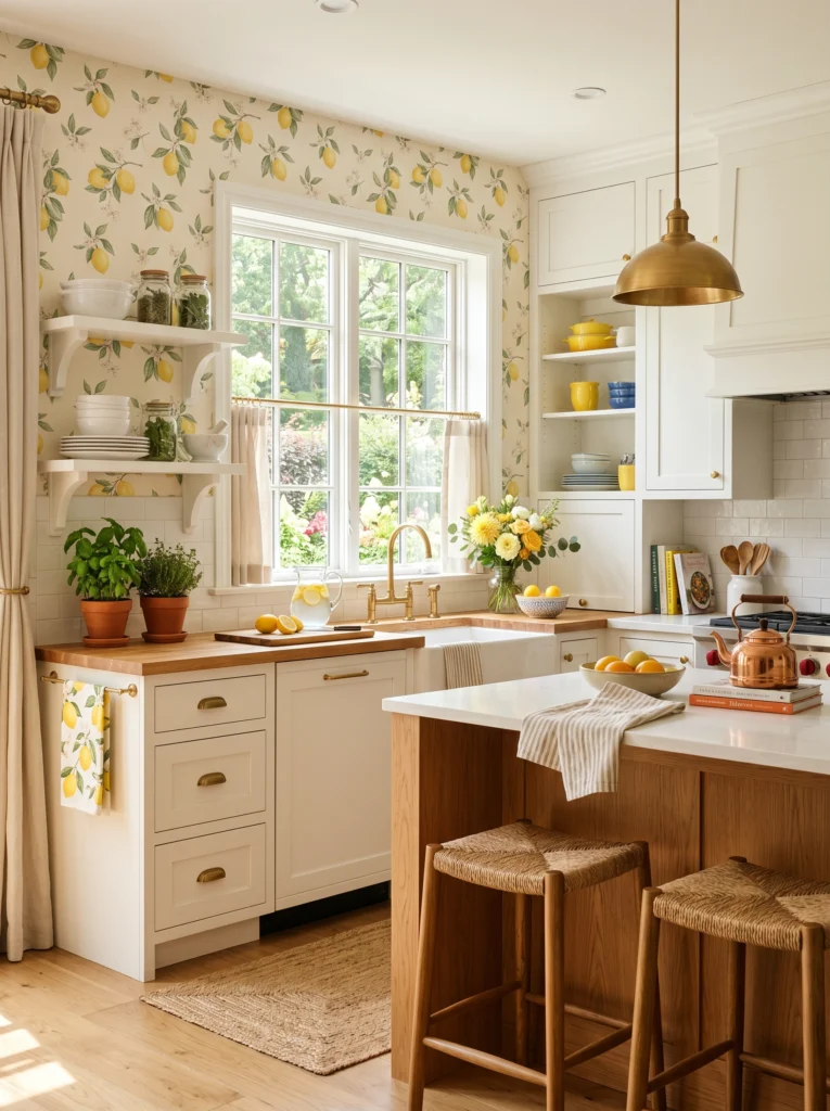 Soft Citrus Pattern Wallpaper