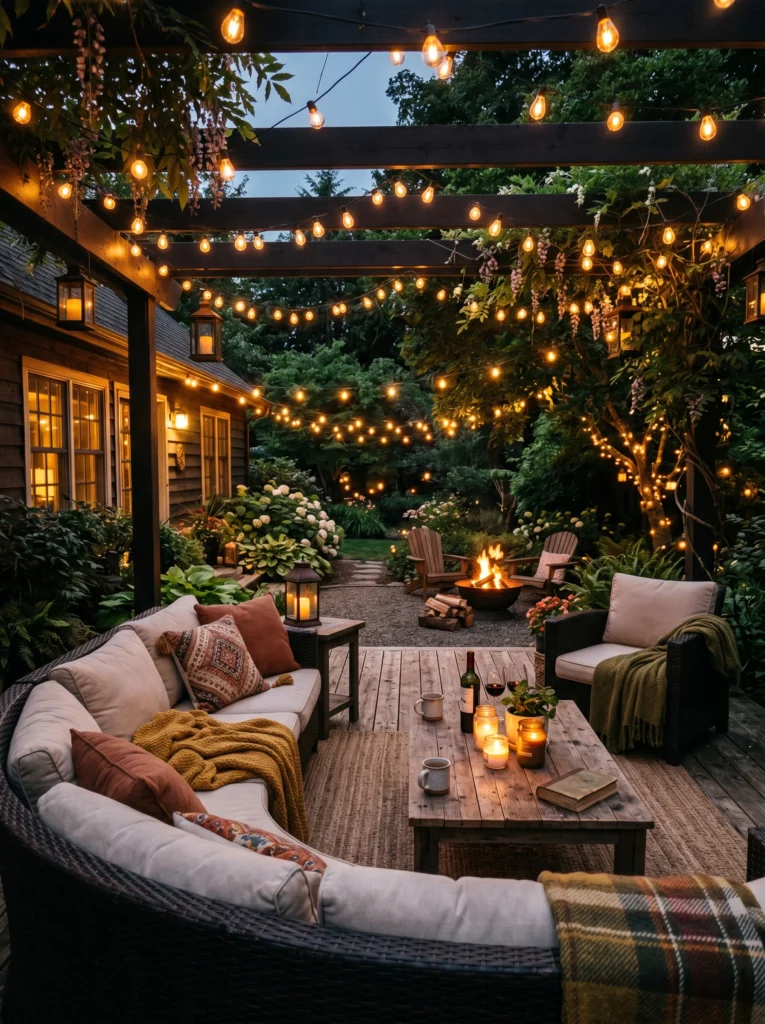 String Light Backyard Magic