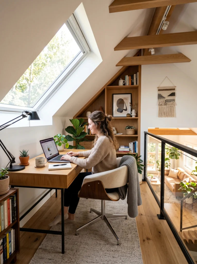 Stylish Home Office Loft