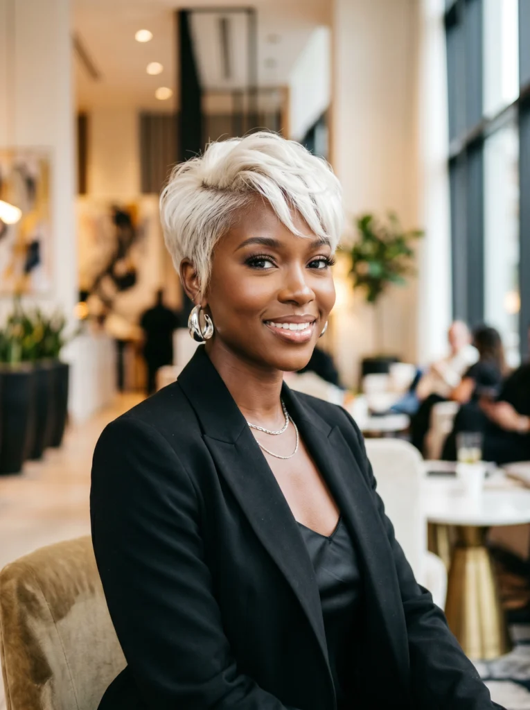 Blonde Pixie Cut