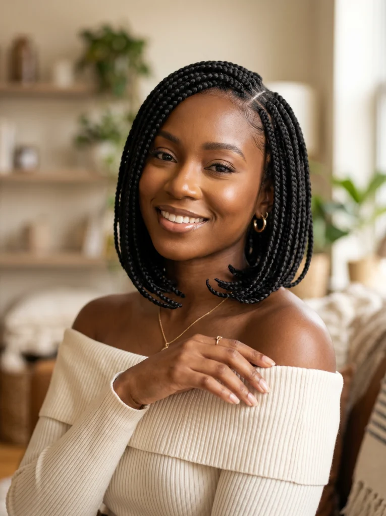 Bob Length Box Braids