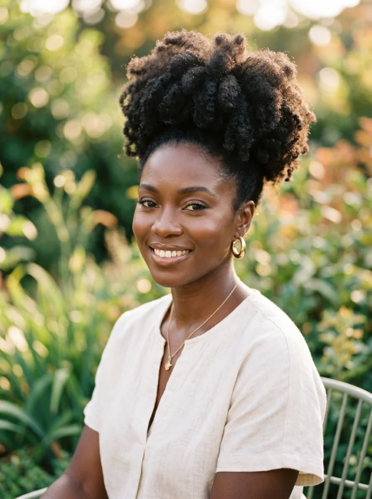 Natural Puff Updo