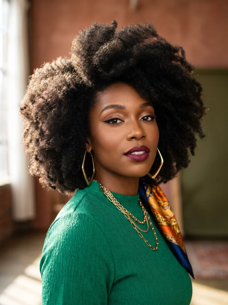 Picked-Out Volume Afro
