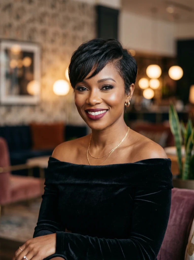  Pixie Cut with Side Swept Bangs