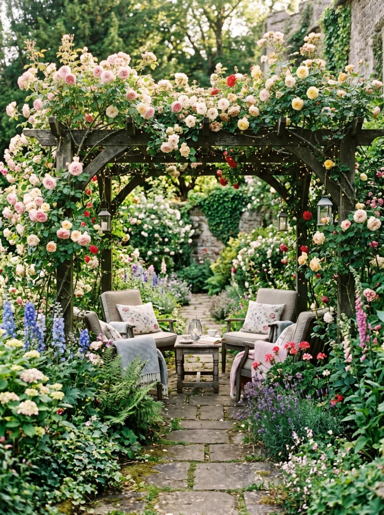 Rose Covered Pergola