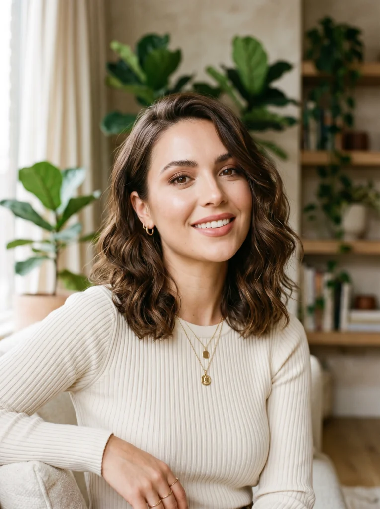 Wavy Brunette Lob