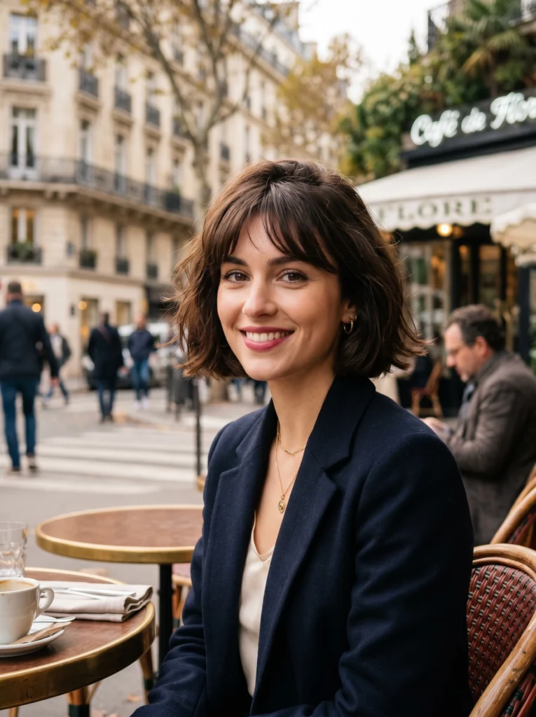 . Brunette French Bob