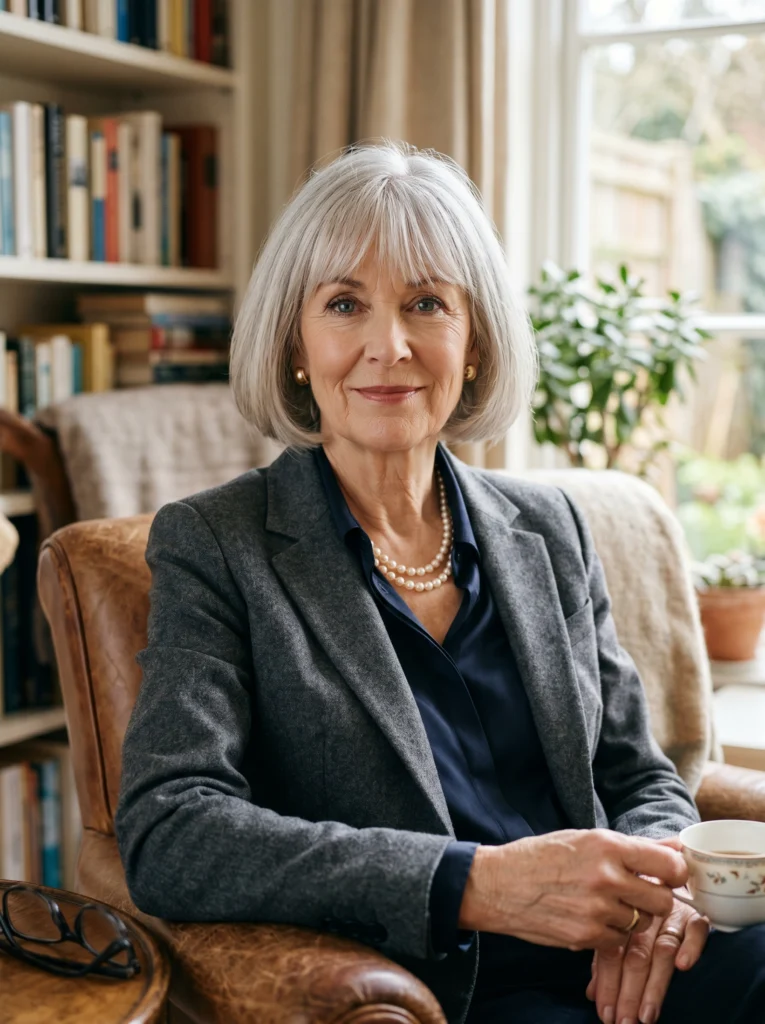  Chin-Length Bob with Bangs