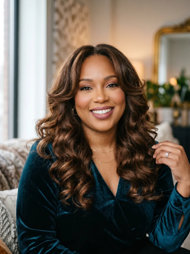  Curly Shoulder-Length Hairstyle