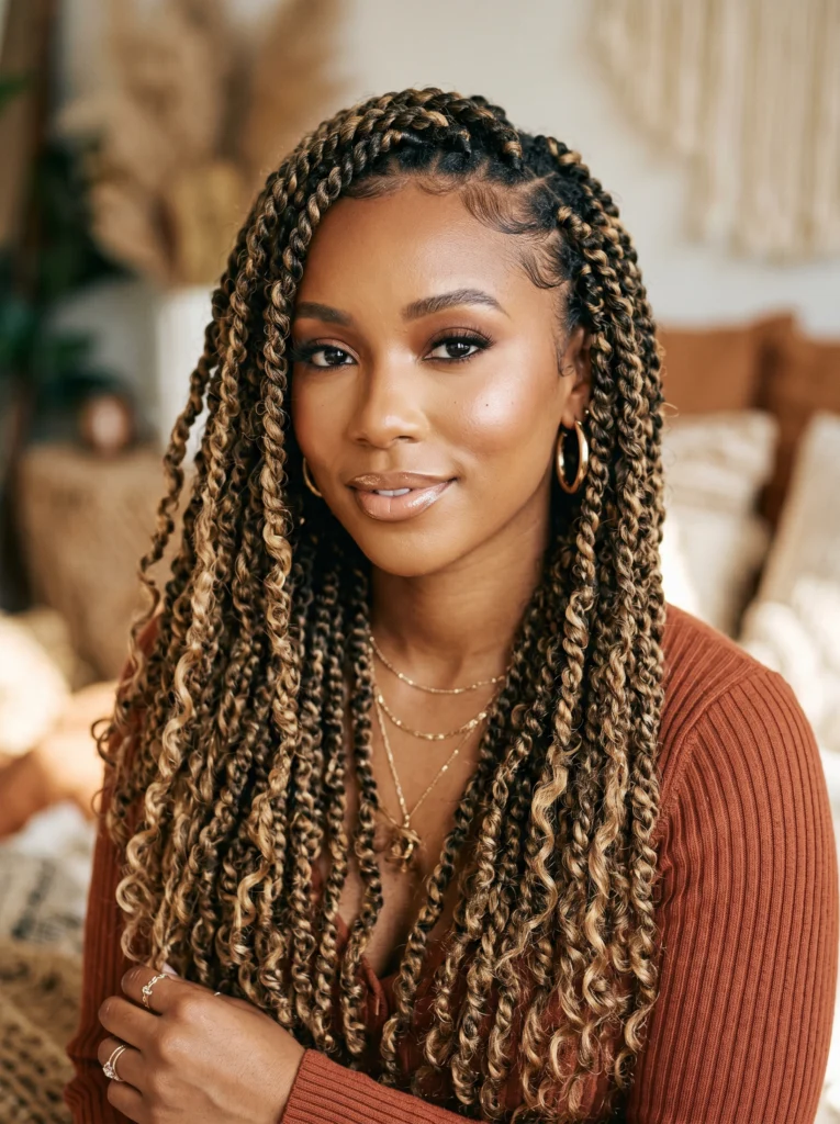Blonde Highlighted Passion Twists