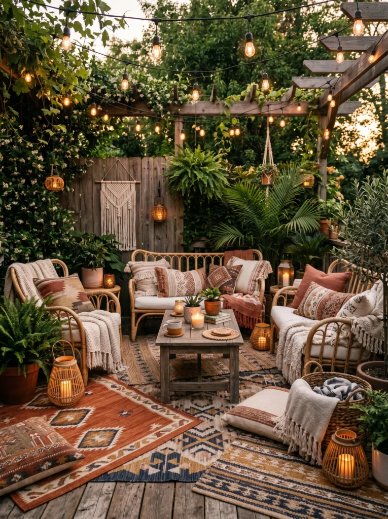 Boho Chic Backyard Lounge