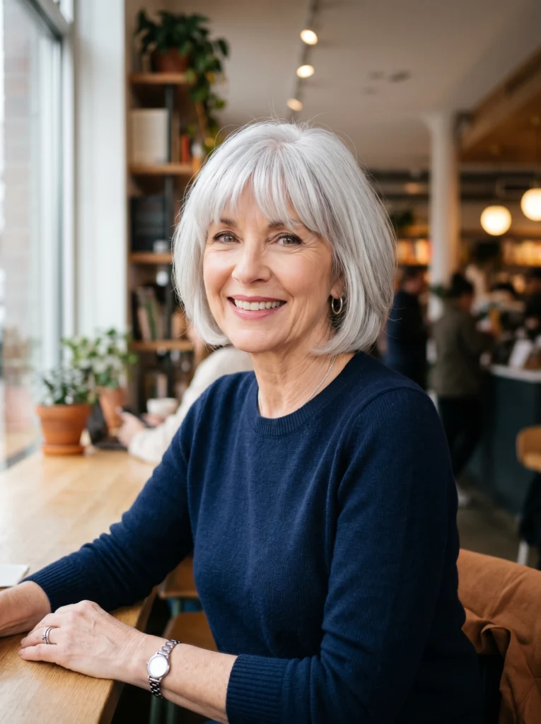 Chin-Length Bob with Bangs
