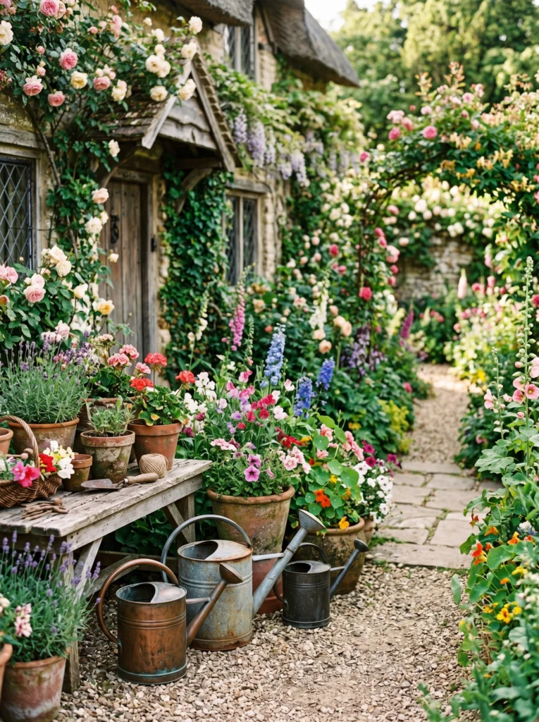 Rustic Garden Bench Corner