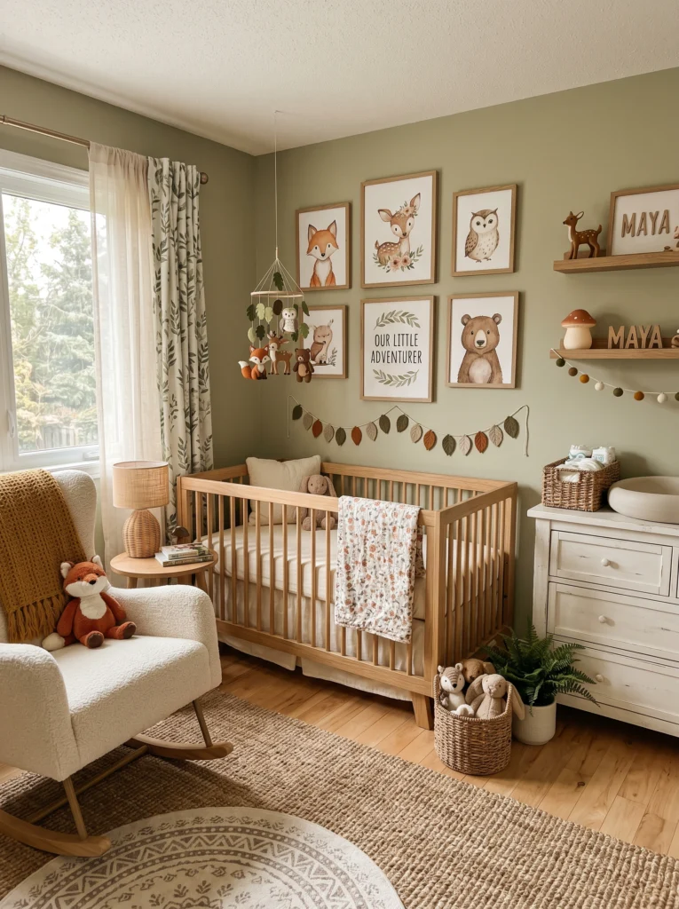 Woodland Baby Girl Nursery