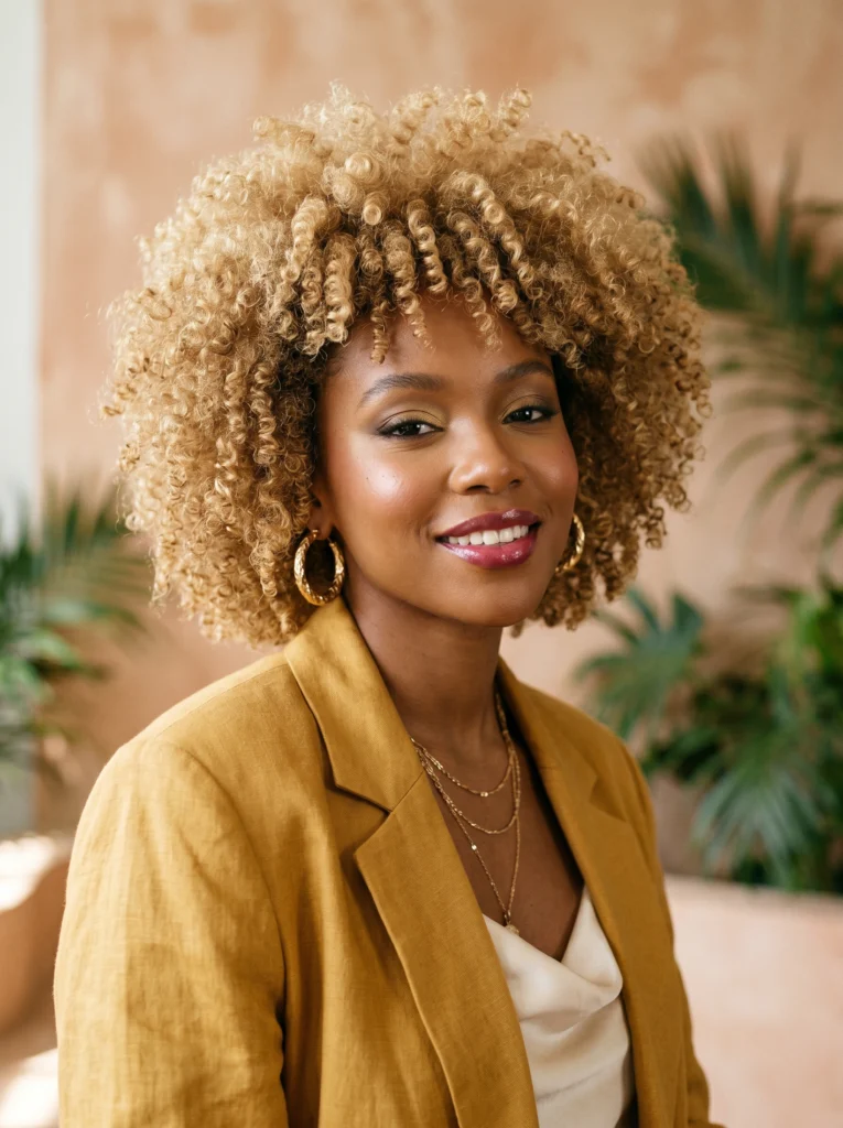 Blonde Natural Afro