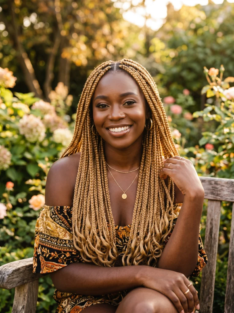 Blonde or Honey Box Braids