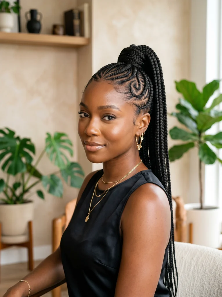 Braided Base Ponytail