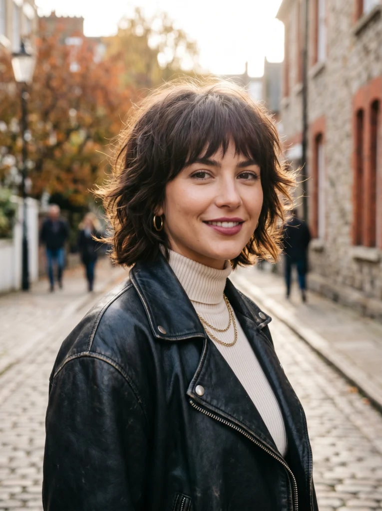  Curly Brunette Pixie