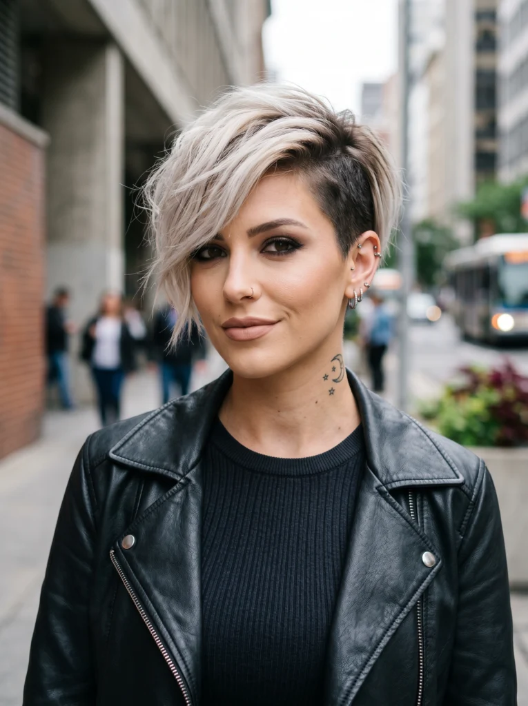 Asymmetrical Pixie Hairstyle