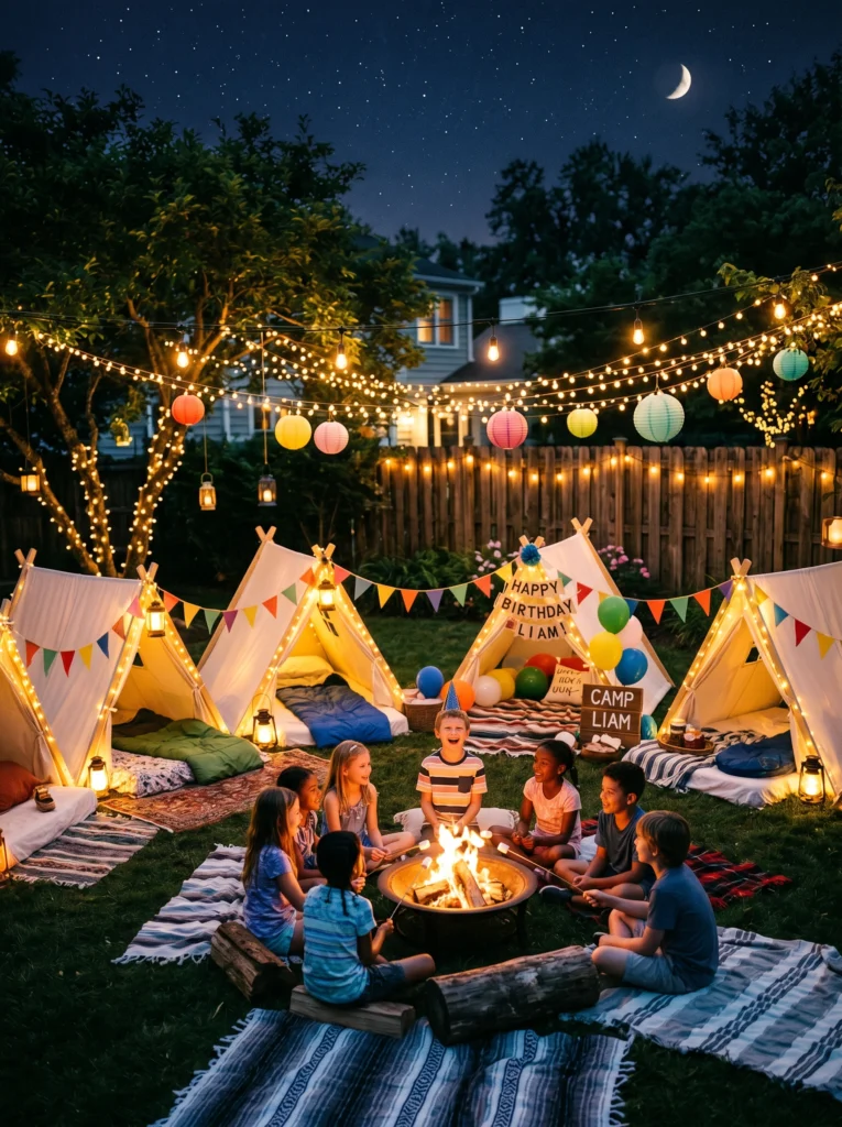 Camping Backyard Party